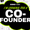 A graphic in black, lime green, and white stating I'm looking for a co-founder at CDO School